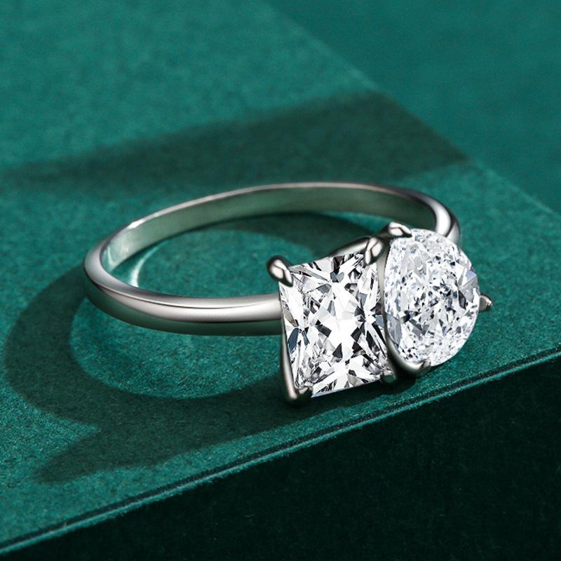 Tancise Classic 925 Sterling Silver Zircon Ring Ladies Jewelry Promesse de mariage Cadeau de fête