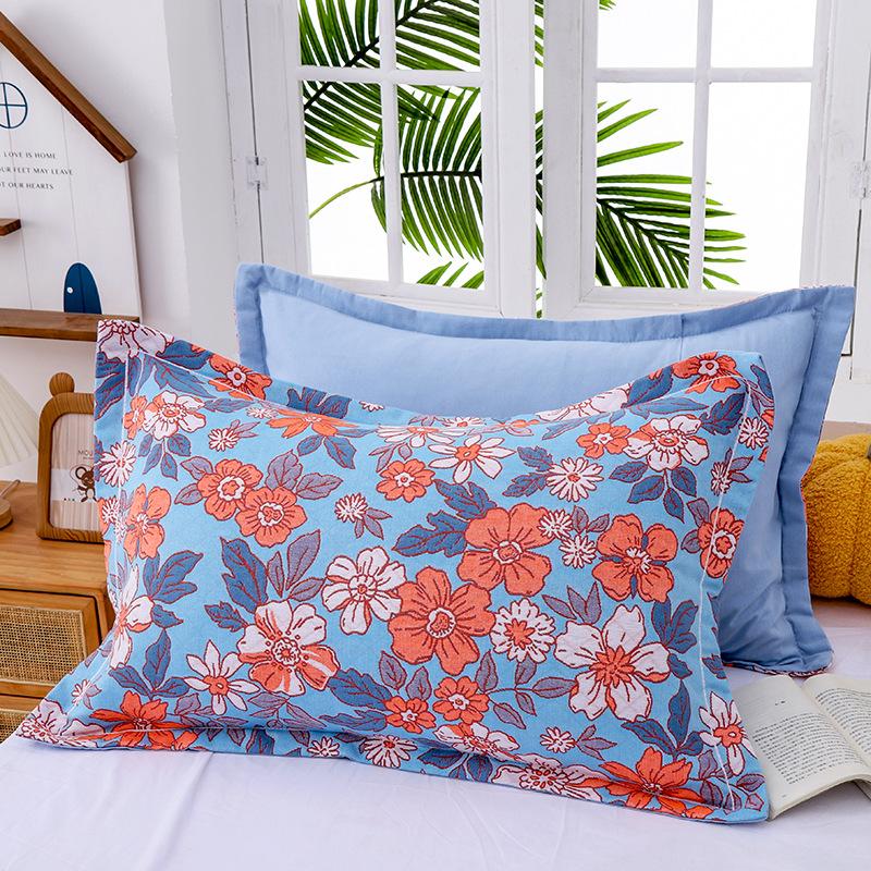 2 Piece Adult Children Household Cotton Gauze Pillowcase Fixed Not Falling Lace Couple Home Hotel Decor