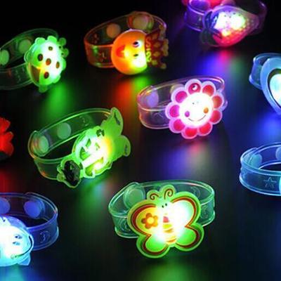 Kids Toy Flashing Light LED Wristband Adjustable Glowing Bracelet Party Gift