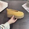 Women's Shoes Early Spring New Retro Leather Shallow Mouth Thick Sole One Pedal Lazy Casual Single Shoe Show