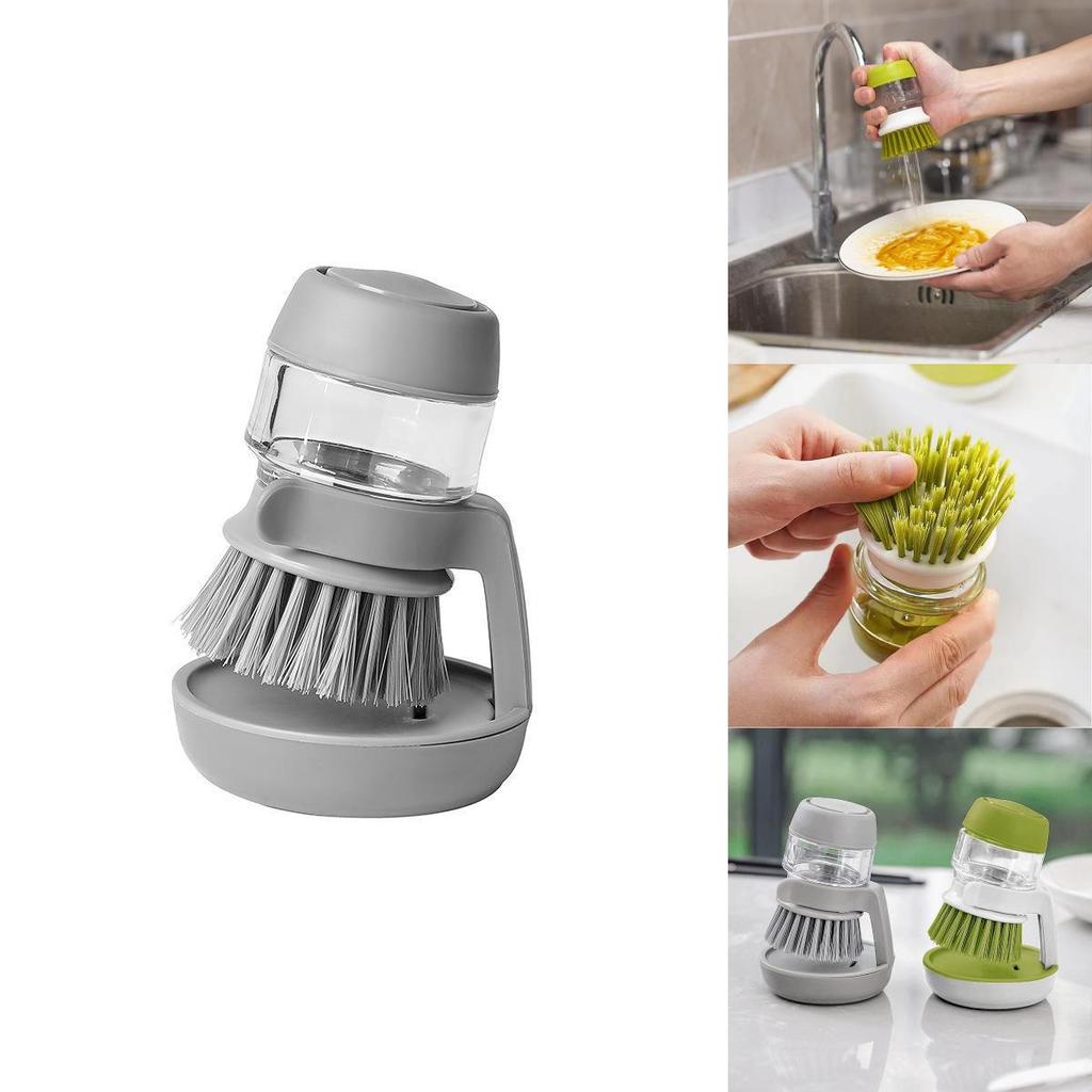 Kitchen Cleaning Brush With Automatic Liquid Dispenser For Home Use