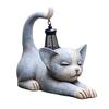 Cat Statue Solar Light Waterproof Garden Kitten Sculpture Lighted Kitten Statue Outdoor Landscape Lighting for Patio Yard Decoration