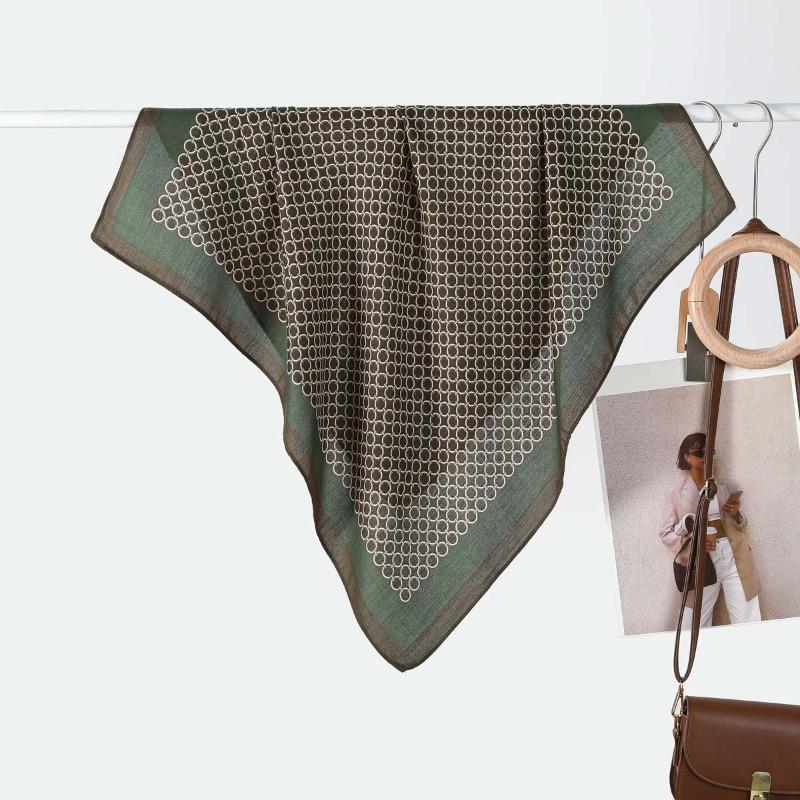 Hot-selling silk scarves women's temperament versatile simple warm small scarf scarf scarf spring and autumn warm scarf