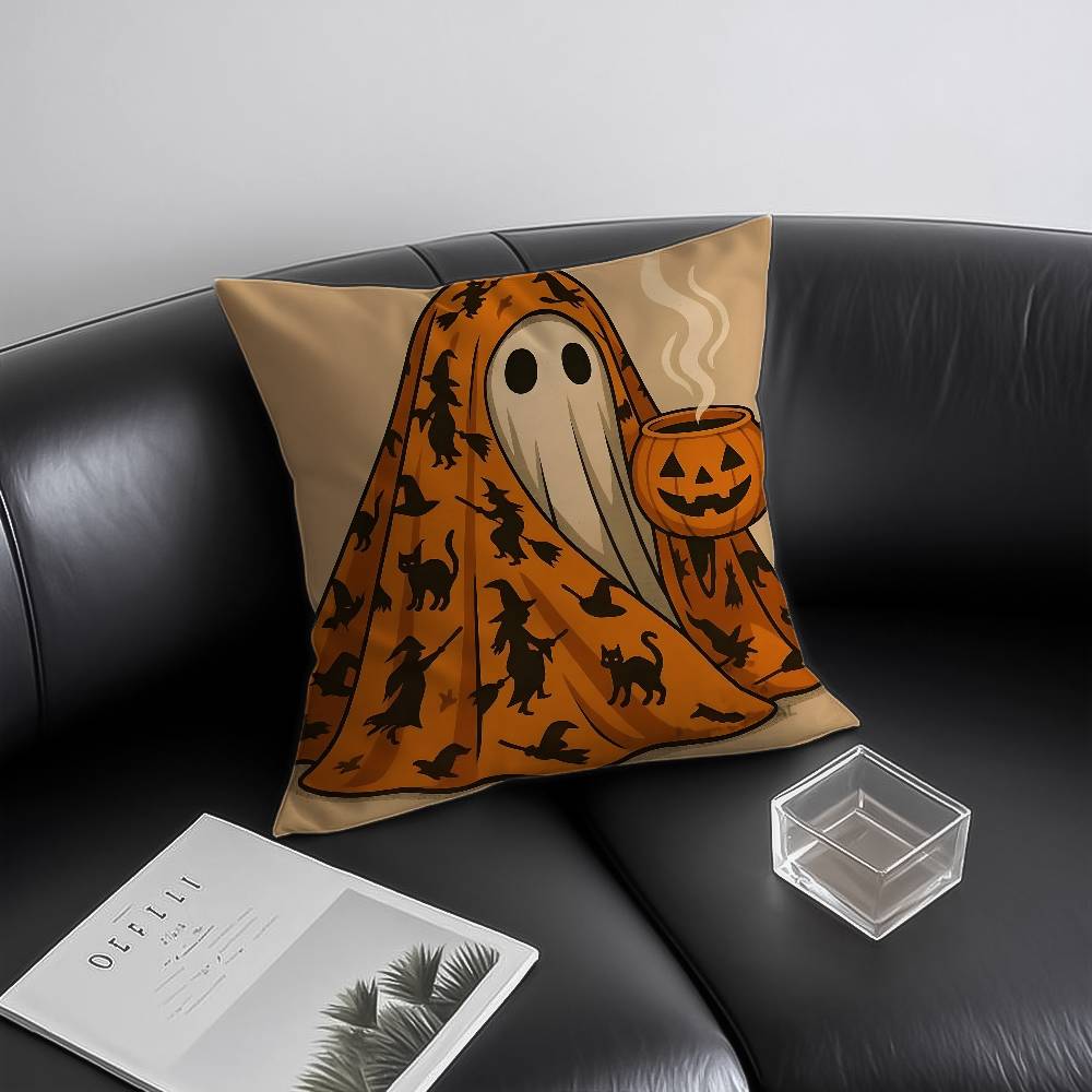 Halloween Cute Pillow Case Anti-dustmite Invisible Zipper Sofa Bed