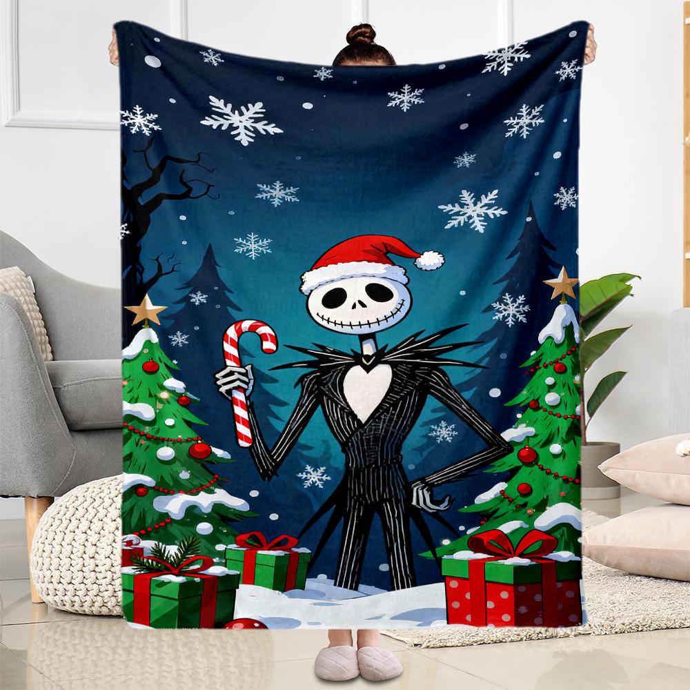 Christmas Nightmare Blanket Warmthful Decor Suitable for Picnics Chair Office for All Occasions Stylish Decor Ideal Gift For Birthday Valentine'S Day