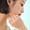 Turn Peach Blossom Ring Female Niche Design High-end Sense New Chinese Style Sansheng III Rotating Ring To Send Girlfriend Jewelry