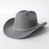 European and American men's and women's solid color western cowboy top hat party holiday jazz hat felt hat top hat