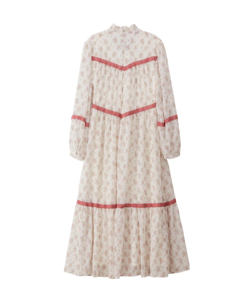 Salon De Yon Chiffon Lace Long Dress_ Ivory