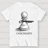 Checkmate Unisex 100% Cotton Summer Casual Cool Loose T-Shirt