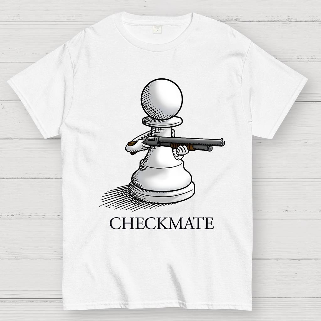 Checkmate Unisex 100% Cotton Summer Casual Cool Loose T-Shirt