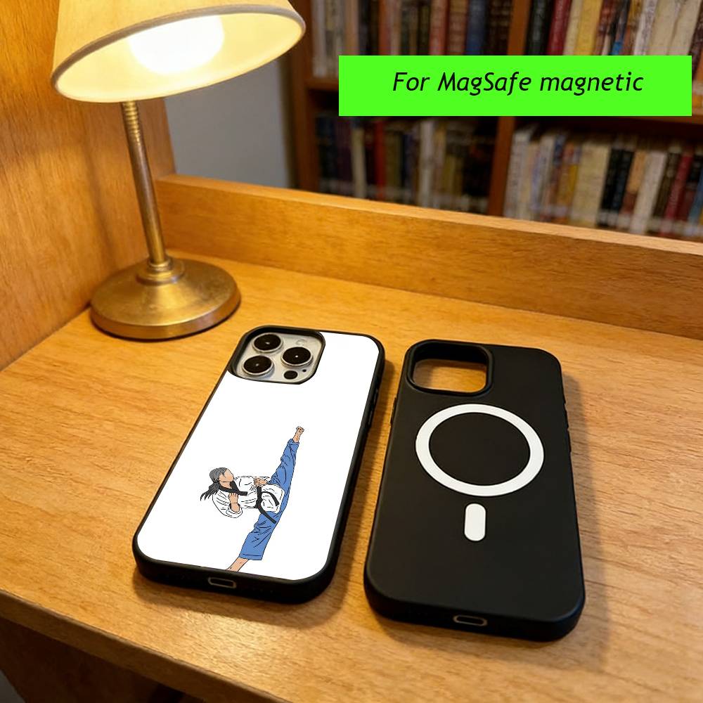 H-Handsome Taekwondo Sports Phone Case For iPhone17,16,15,14,13,12,11 Plus,Pro Magnetic For Magsafe Wireless Charging