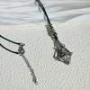 Fashionable Adjustable Metal Cage Necklace Crystal Holder Pendant Neckchain For Men Women Stylish Jewelry Accessories