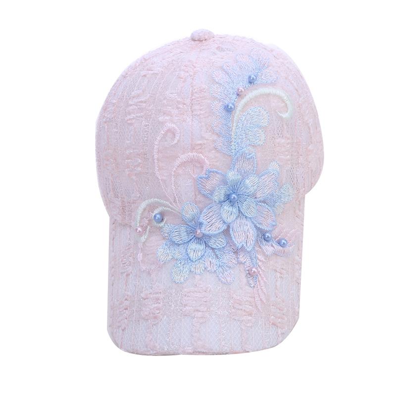 Letní krajkové květiny Prodyšná venkovní sportovní sluneční clona pro ženy muže Módní klobouk Nastavitelná baseballová čepice