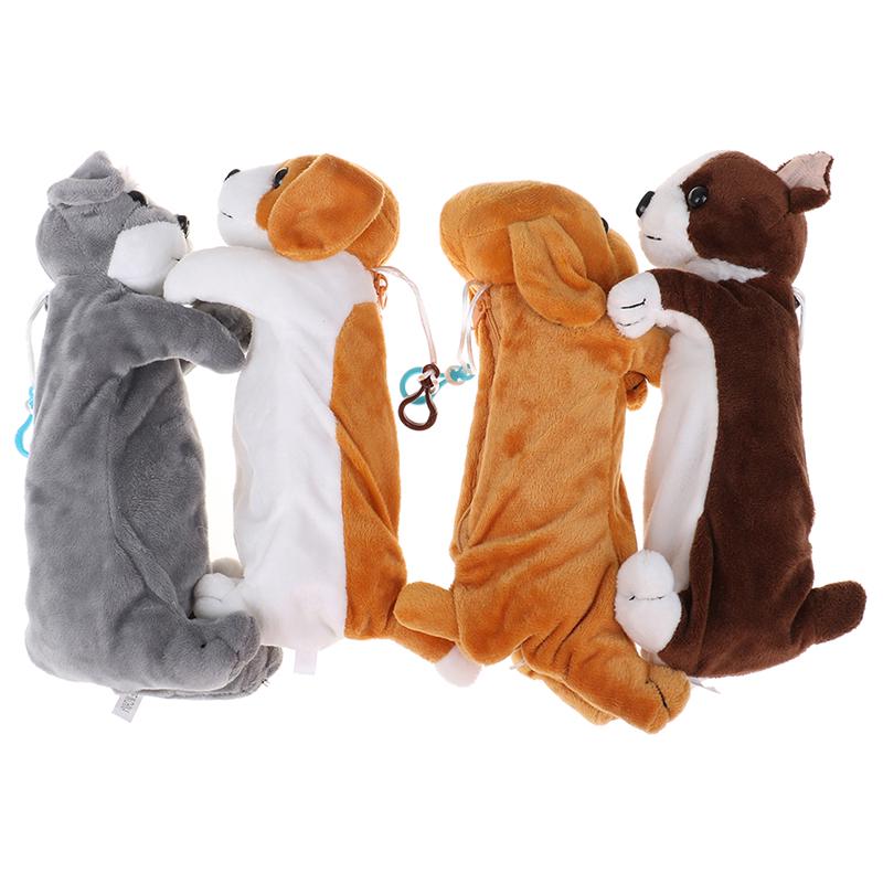 Cartoon Plush Pencil Case Plush Dog Pencil Bags For Kids Stationery Pencil Box