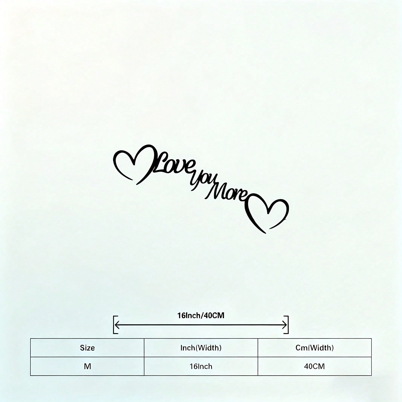 

Heart Shaped Love You More Metal Wall Art Rust Proof Valentine Anniversary Gift