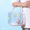 Bird Carrier Travel Parrot Cage Transparent Ventilated Bird Cage with Safety Locks Portable Bird