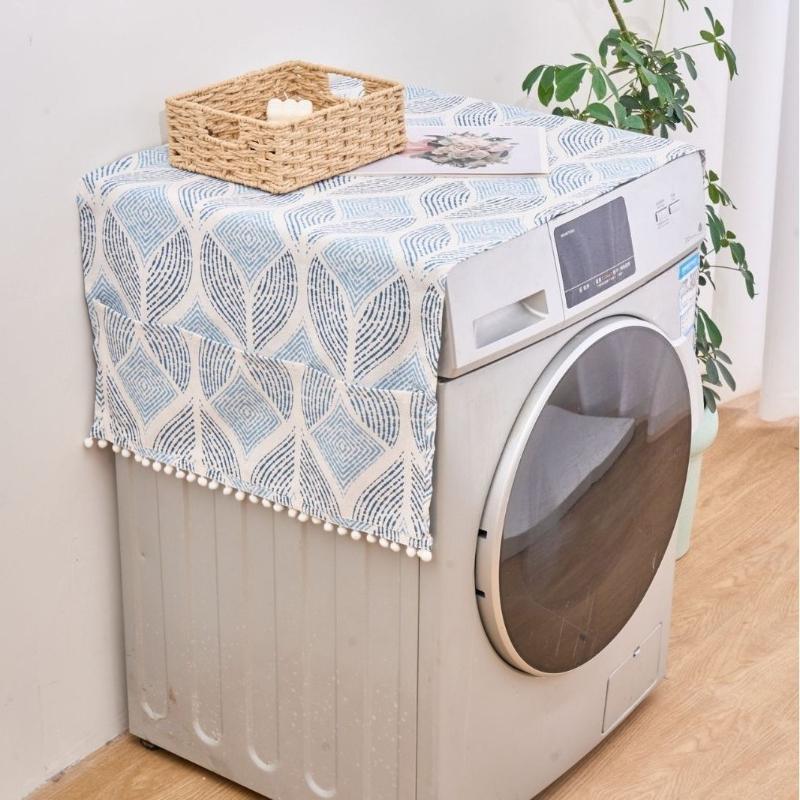 Polyester Cotton Dustproof Cover Cloth Washing Machine Refrigerator Microwave Oven Protective Cover,Home Decoration Cover Cloth
