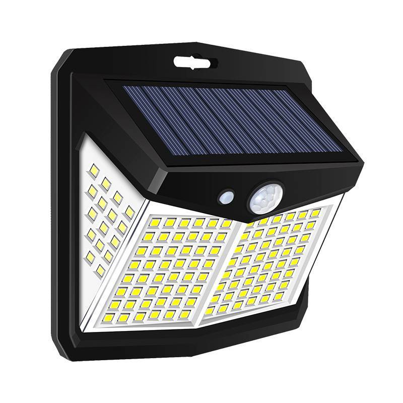 Solar Outdoor Wireless Powered Human Body Induction Lamp 128 Led Courtyard Use