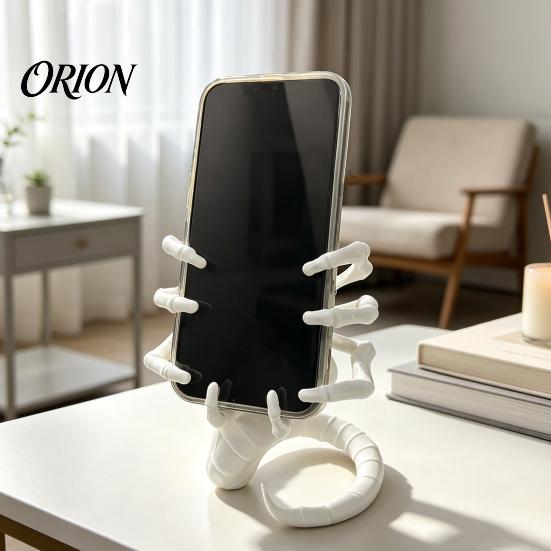 3D Printed Cell Phone Holder Sci-Fi Horror Theme Holder, Unique Desk Ornament, Creepy Figurine Stand Creative Stable PLA for Home And Office