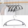 Gofuch Non-Slip Hangers, 20-Piece Set, Black, Stylish Storage Hangers, Prevents Clothes from Slipping, Suitable for Wet and Dry Use, Slim Fit, for Jac