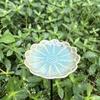Bienenwassertränke mit Ständer, Schmetterlings-Trinkstation Gartenkunst, Vogeltränke mit Blumen für den Außenbereich, Geschenk für Bestäuber