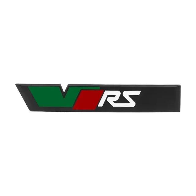 AAABV1 3D Metal Logo VRS Badge Car Trunk Front Grill Emblem For Skoda Fabia 1 MK1 Octavia 2 3 4 A7 A5 Superb RS VRS Sticker Accessories