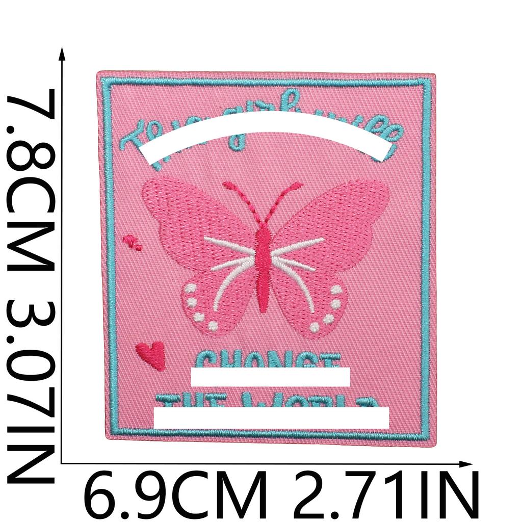 Retro Geometric Cartoon Shape Embroidery Cloth Sticker Denim Jacket Shoes And Hats Ironing Patch Diy Handmade Decorative Embroidery