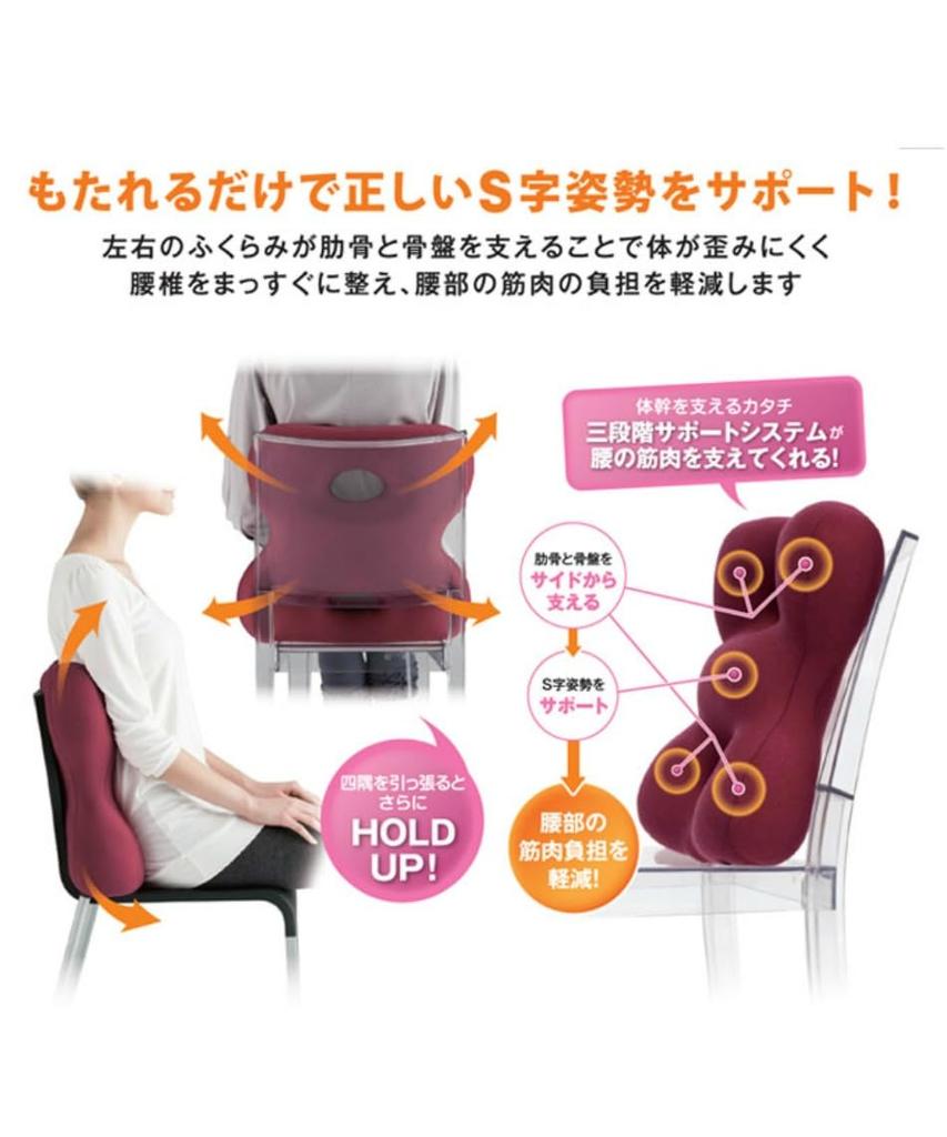 MOGU Posture Core Support Eight Made in Beaded Cushion that your body wear Uses powder Small size curve Desk Car Drive Cushion, Japan, needs, Doesn't