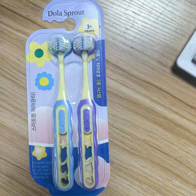 "Soft Bristle Three-Sided Toothbrush for Adults – Wide Head with Gum Protection, Premium Three-Head Design"