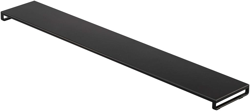Yamazaki Exhaust Vent Cover, Flat Type, W60, Black, Approx. W63 x D10 x H2.5cm, Tower, Slim, Oil Splash Guard, Easy to Clean, 5735