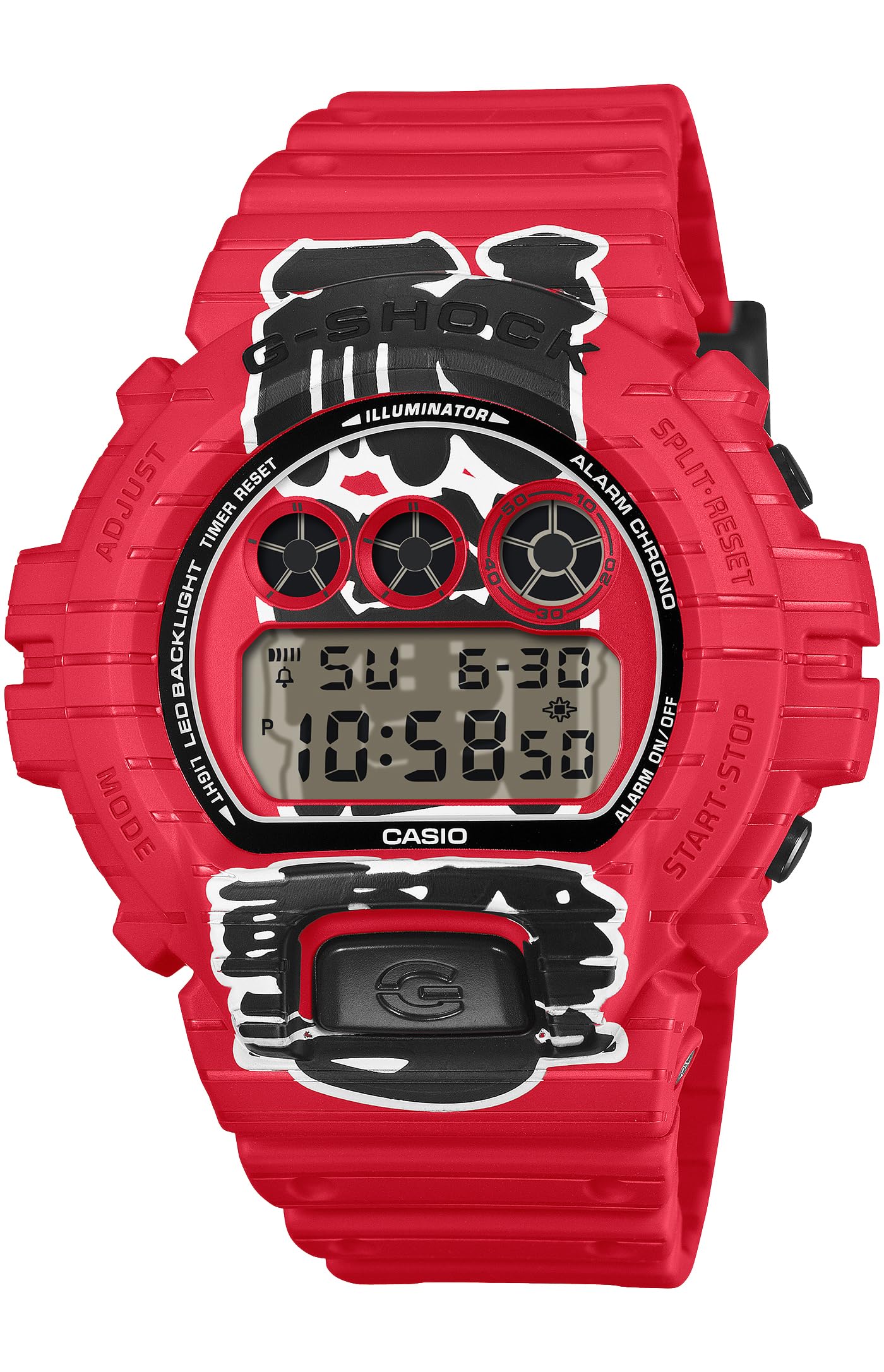 

Сделано в Экологически Чистом Красном Цветете [Casio] Часы G-Shock, Япония, Дизайн «Красный Фонарь», Материалы, DW-6900AKA-4JR, Мужские,