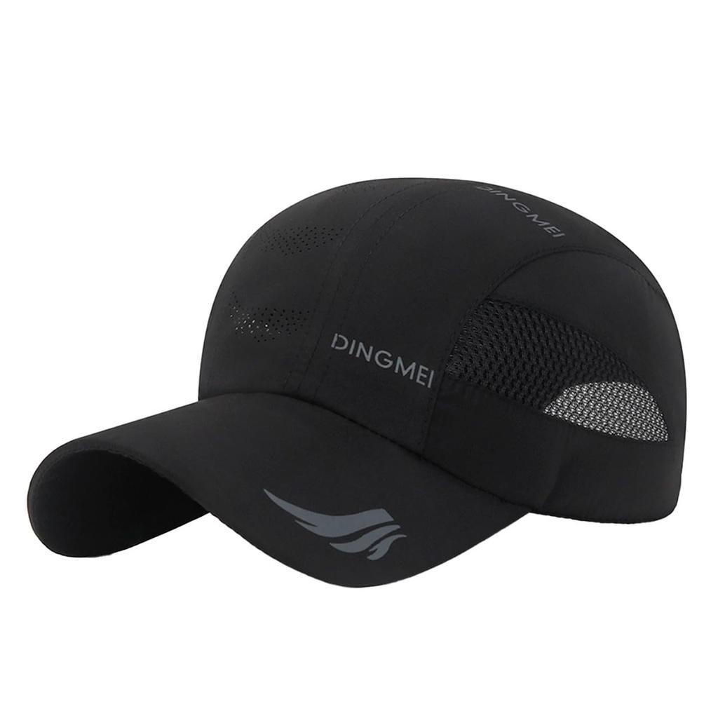 Sunshade Mesh Cap UV Protection Sports Hat Casual Men Women CZA008 [White Fang] (Black)