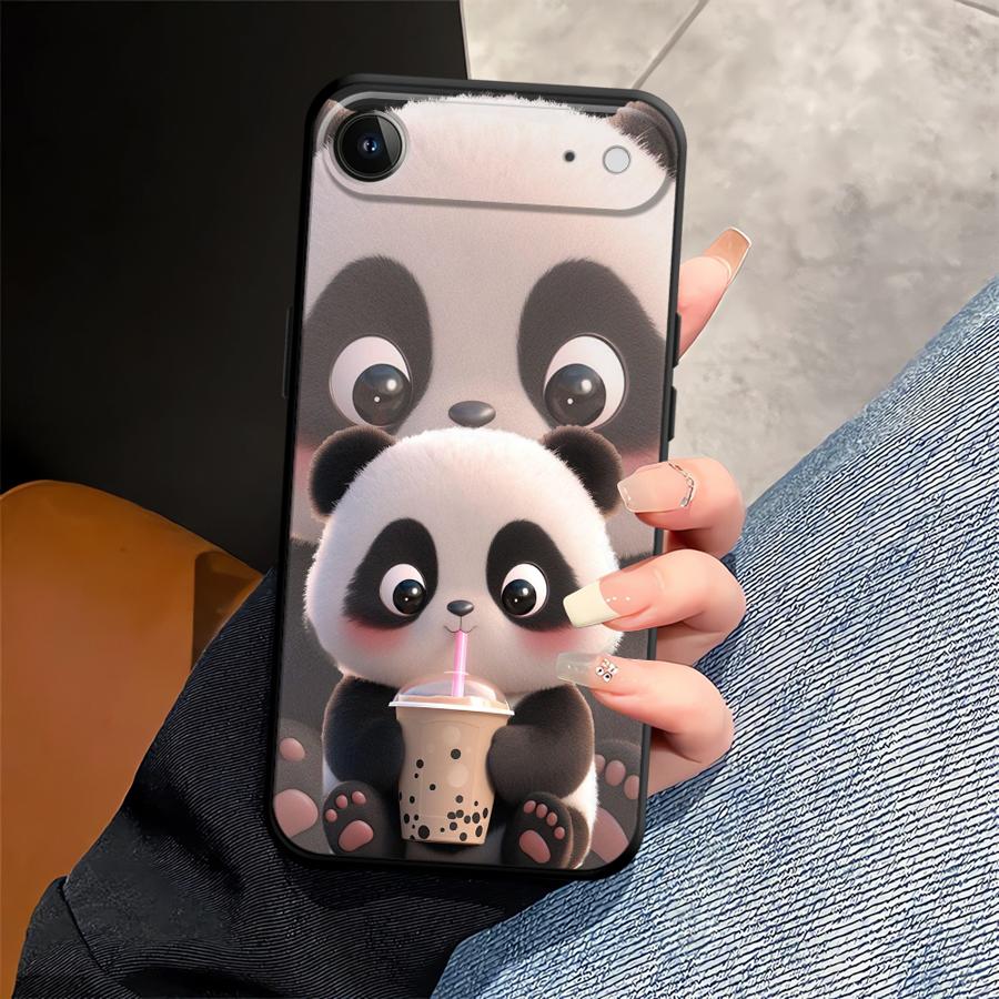 Funda Phone Cover Case for Apple iPhone 17 Pro Max 16 11 12 Air 15 Pro 7 8 13 14 XR XS MAX Cute Panda