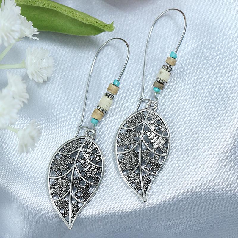 53 Styles Bohemian Vintage Tibetan Silver Geometric Drop Earrings For Women Ethnic Blue Stone Tassel Dangle Earrings Jewelry