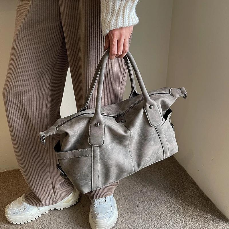 Luxusní dámská kožená taška přes rameno Crossbody kabelka Velkokapacitní dámská taška