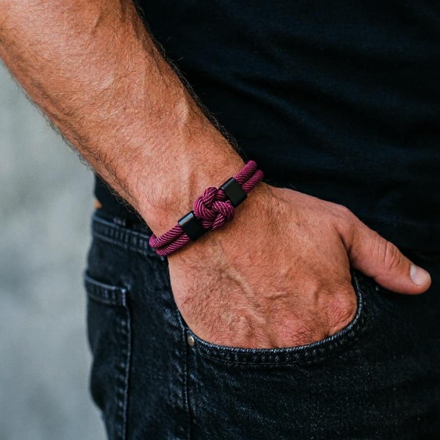 Noter New Design Men Rope Bracelet 6 Color Options Grade A 4mm Nylon Cord Versatile Casual Wrist Jewelry Perfect Gift For Him