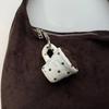 Creative Coffee Cup Bag Pendant Polka Dot Spill-Proof Funny Design Keychain Charm for Purse Decoration