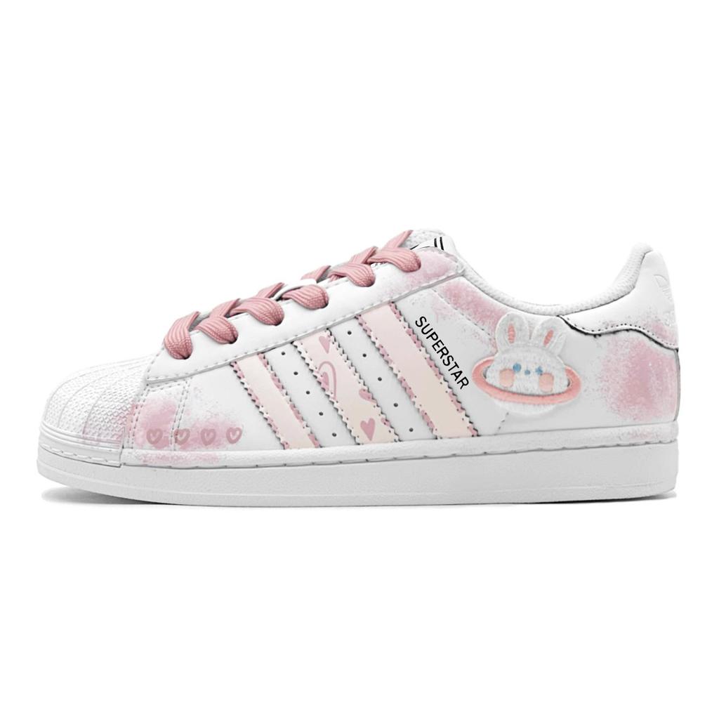 adidas Originals Superstar 2 Růžová Planeta Králík Nízké Ležérní Skateboardové Boty Unisex Růžová Bílá IH8659(TeamS2-S-BOX)