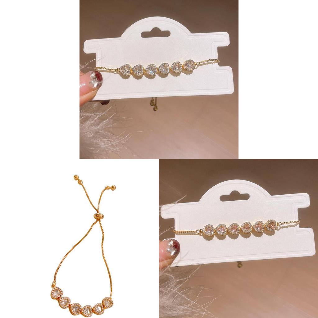 Vintage Heart Shaped Adjustable Bracelet With Gold Plating For Elegant Women Gift