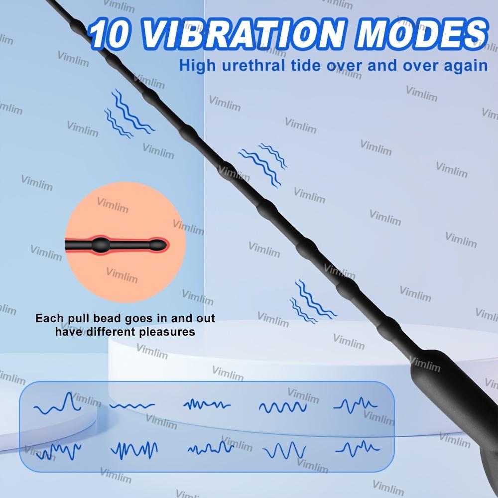 10 Frequency Urethral Vibrator Catheter Penis Plug Sex Toy for Men Vibrating Urethral Plug Penis Insertion Urethra Sound Dilato
