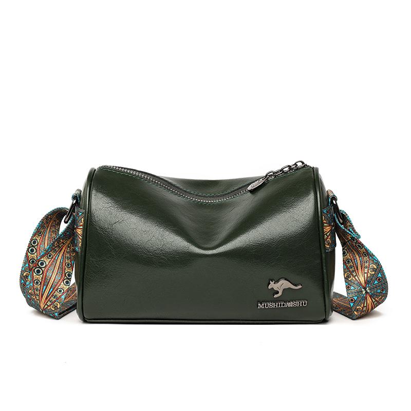 Genuine Cowhide Leather Bag for Women  Female Messenger Tote Sac  Monochromatic Shoulder Bag  Designer Crossbody Bag