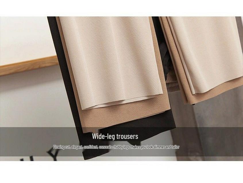 Women's Summer Lightweight High-Waist Silk Pants - Versatile, Slimming, Straight-Leg, Loose-Fit Bestseller