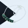 Collana di smeraldo grezzo naturale in argento sterling 925, gioielli fatti a mano con pietre preziose, regalo perfetto per lei, collana con dichiarazione boho, regalo per amore