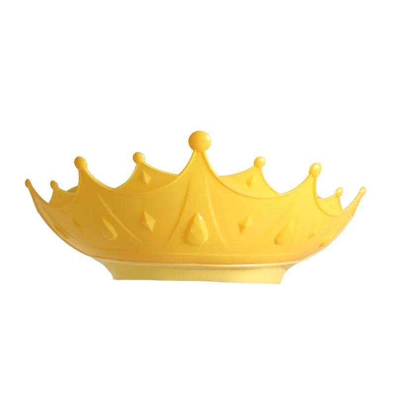 Elegant Crown Design Adjustable Bathing Cap Waterproof Reusable Hair Protector for Women Men and Family Care