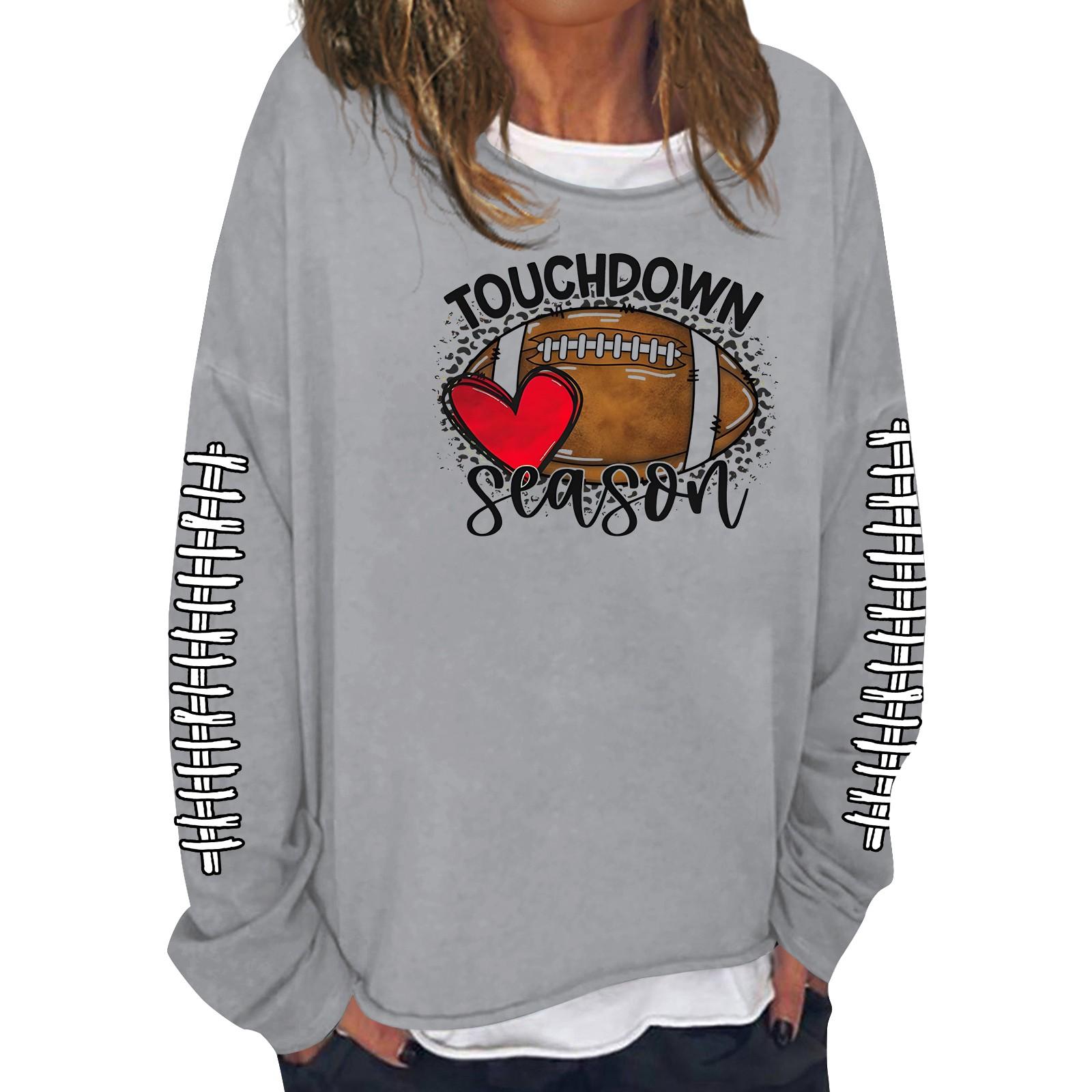 

Женская модная повседневная толстовка с длинным рукавом и круглым вырезом с принтом XXL