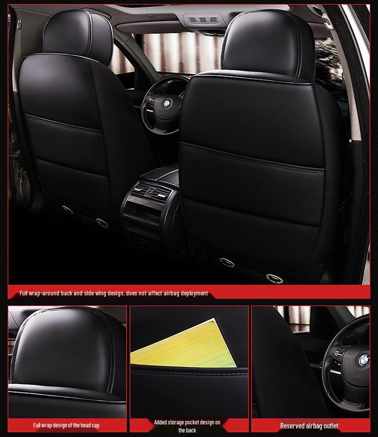 Universal Four Seasons Leather Linen Car Seat Cover - Full Coverage Cushion