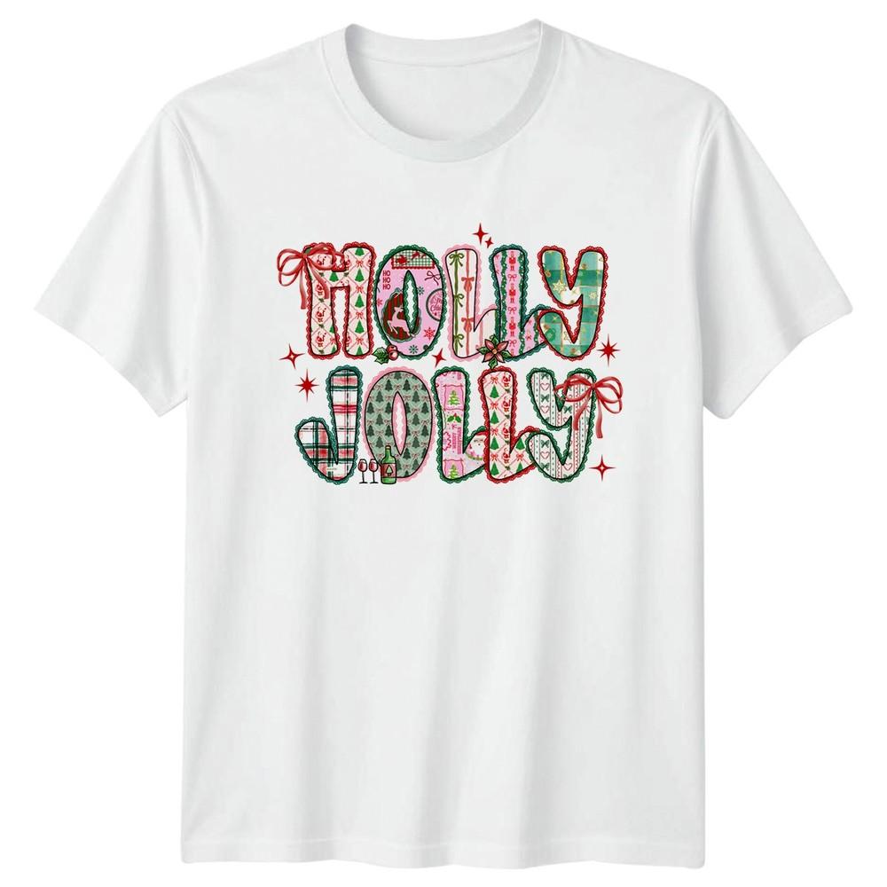 Holly Jolly Christmas Holiday Unisexs TShirt Unisexs Tee Graphic Unisex Top S
