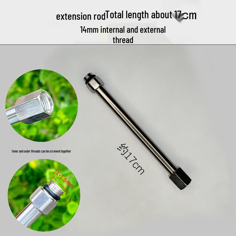 High-Pressure Washer 39cm Stainless Steel Extension Wand with 1/4" Quick Connect Male/Female Connector.