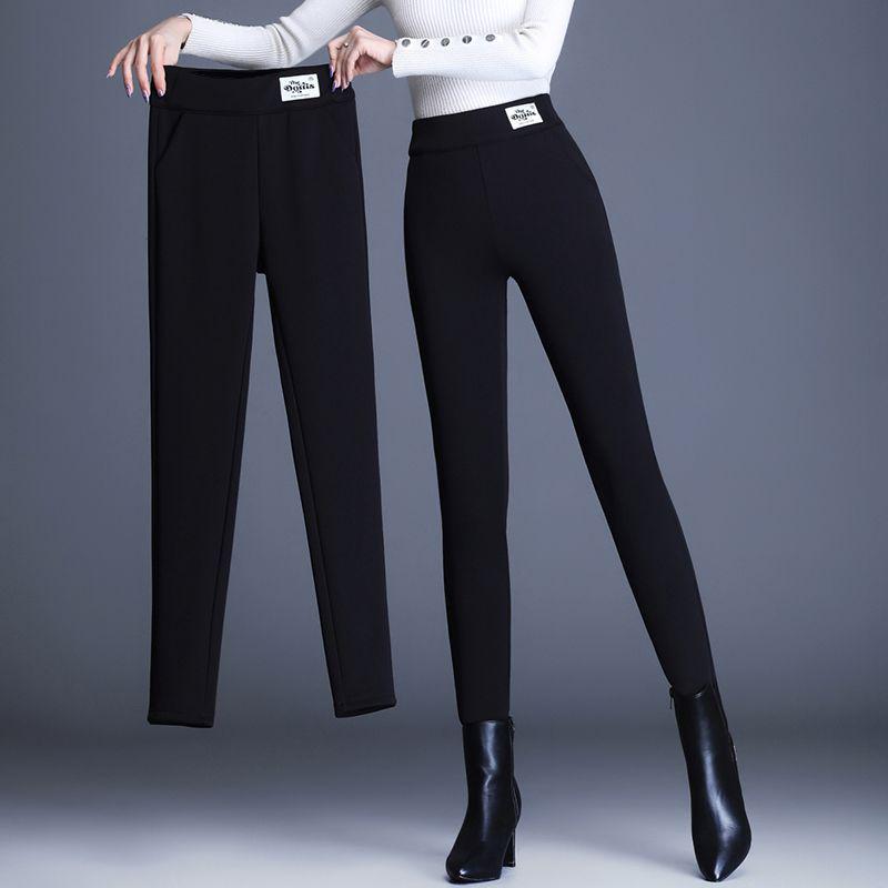 

Women s High-Waist Slimming Lambswool Pants - Plus Size, Stretchy, Thick Cotton for Autumn/Winter S for 70-90 lbs