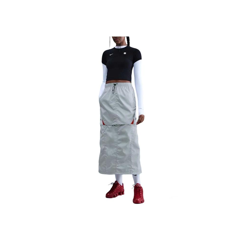 Nike Sportswear Shox Comfortable Simple Solid Color Skin-Friendly Casual Long Skirt Women Skirts IH0261-097